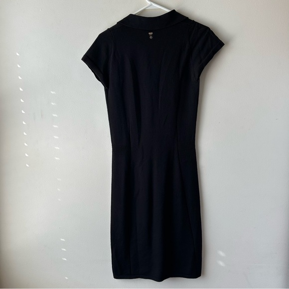 Puma Golf Modest Midi Knee Length Ribbed Knit Black Short Sleeve Dress M - Picture 9 of 13